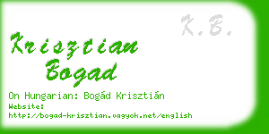 krisztian bogad business card